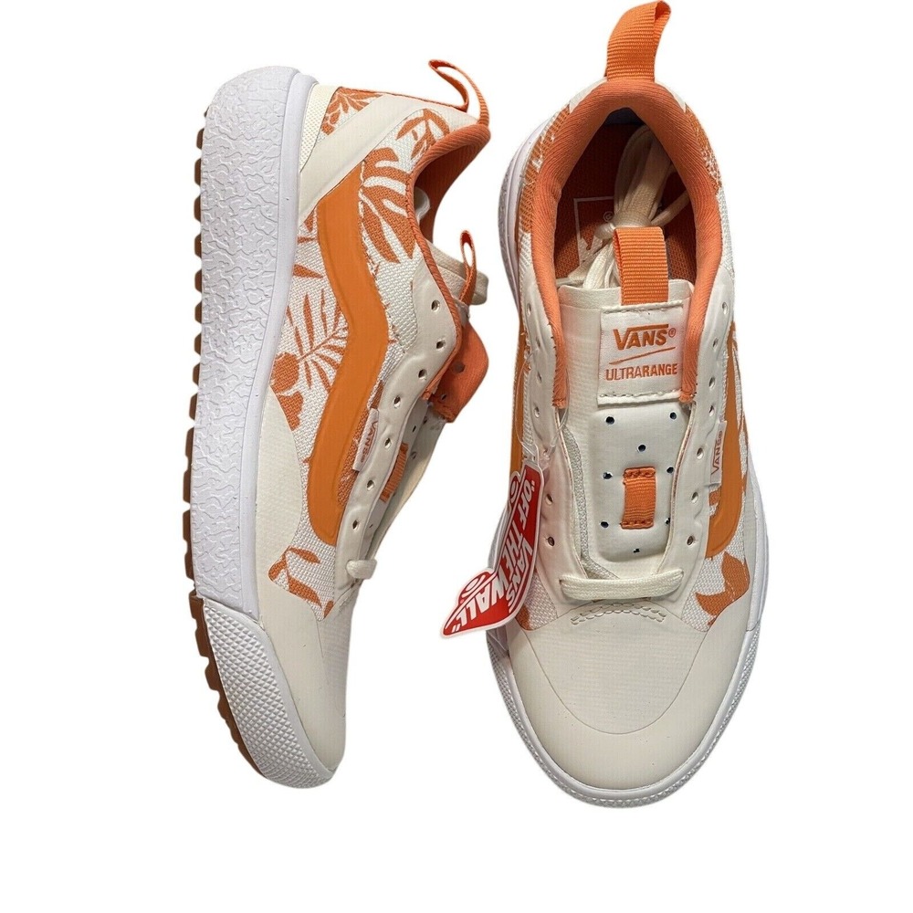 Vans Sneakers UltraRange Exo Island Floral White‎ Orange Women Size 5.5 New